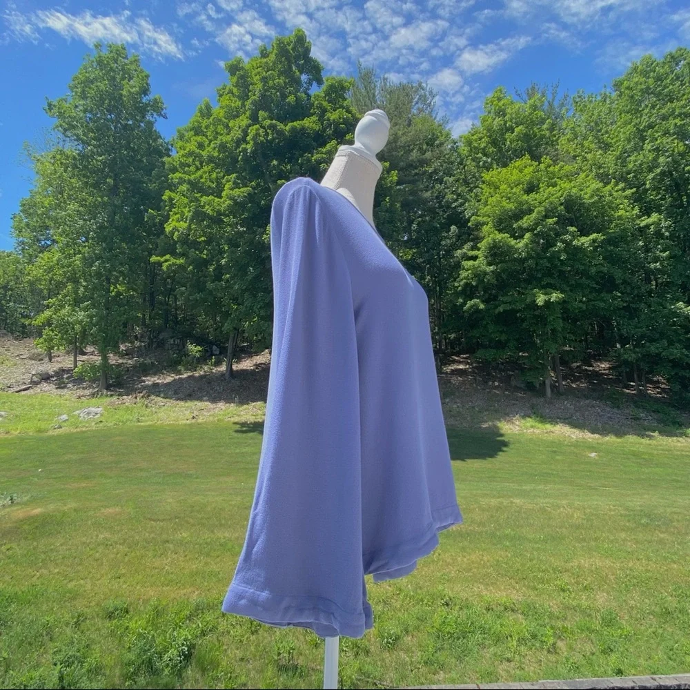 NWT Cloth & Stone Bell-Sleeve Top, Periwinkle Blue, Small - Picture 8 of 14